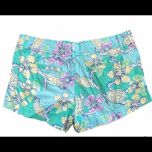 Rare Lilly Pulitzer Lagoon Moving Slowly Walsh Shorts Size 6 - Picture 3 of 5